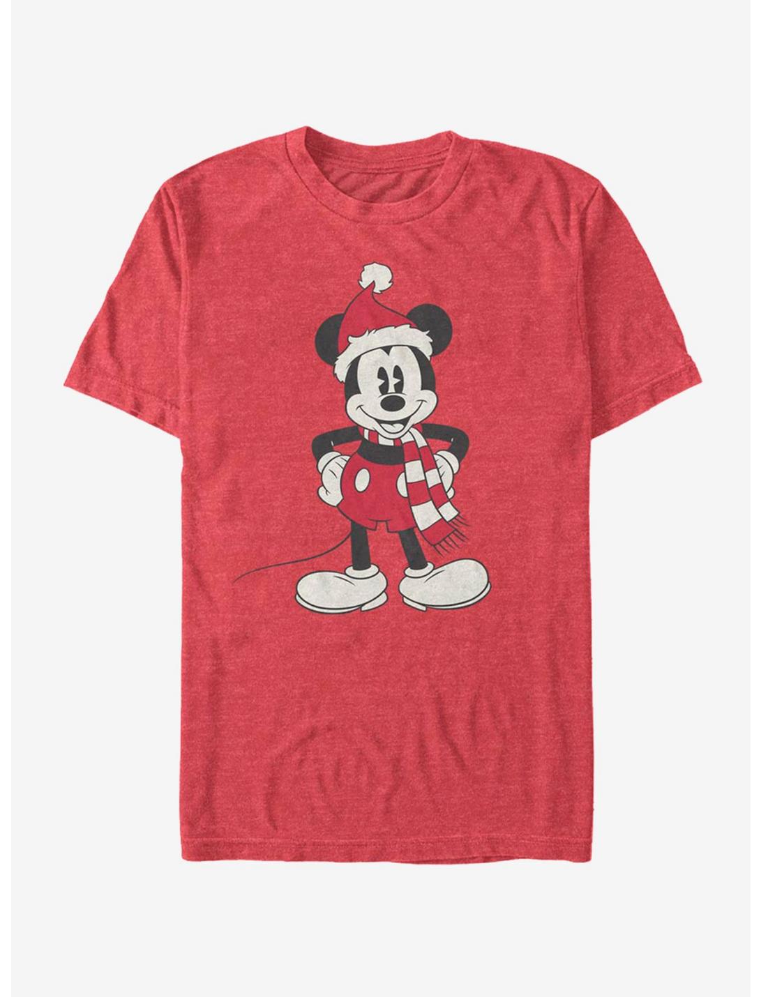 Disney Mickey Mouse Holiday Mickey Hat T-Shirt, RED HTR, hi-res