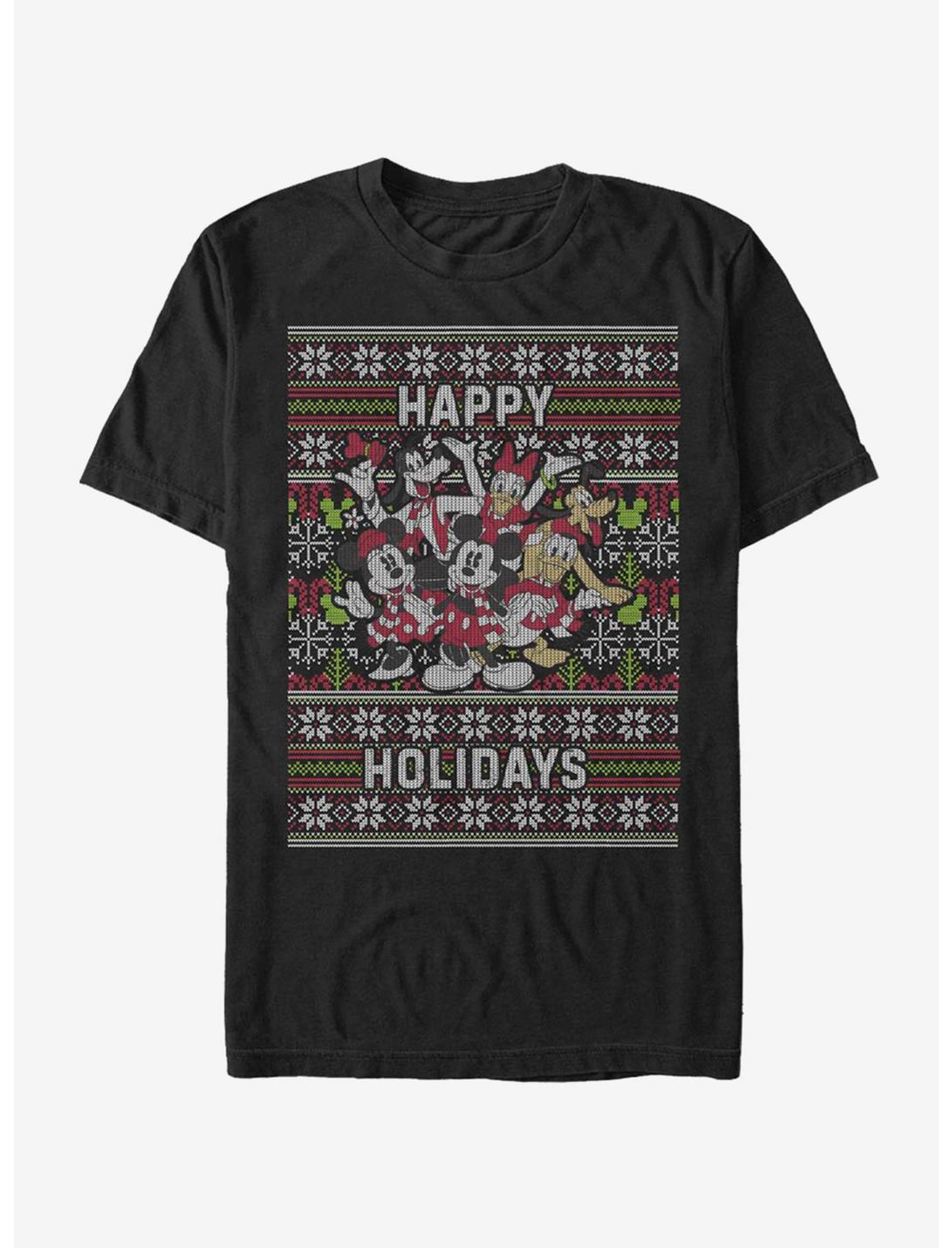 Disney Mickey Mouse Holiday Six Sweater T-Shirt, BLACK, hi-res