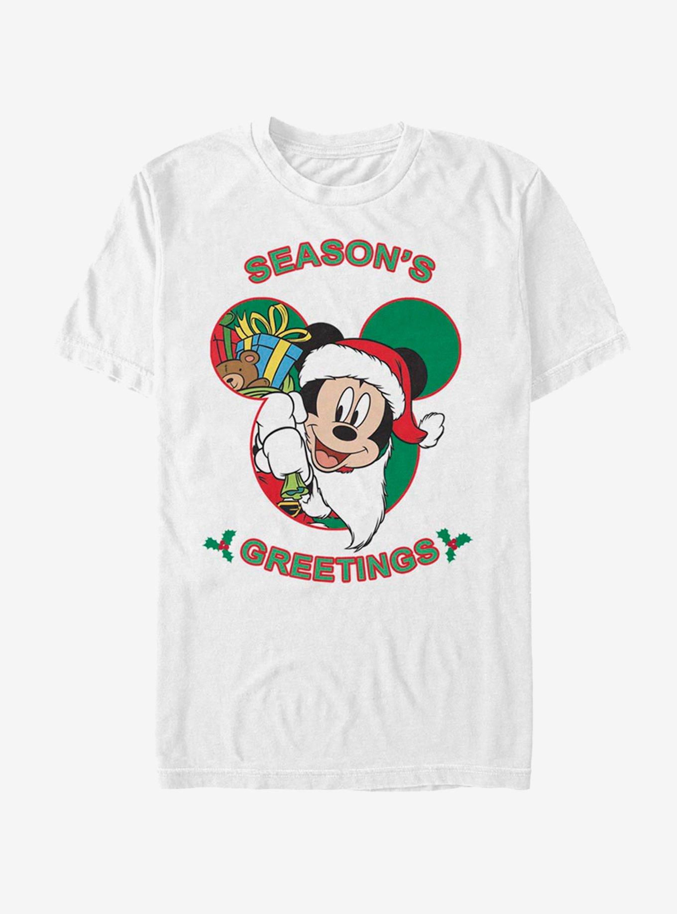 Disney Mickey Mouse Holiday Mickey's Greeting T-Shirt, WHITE, hi-res