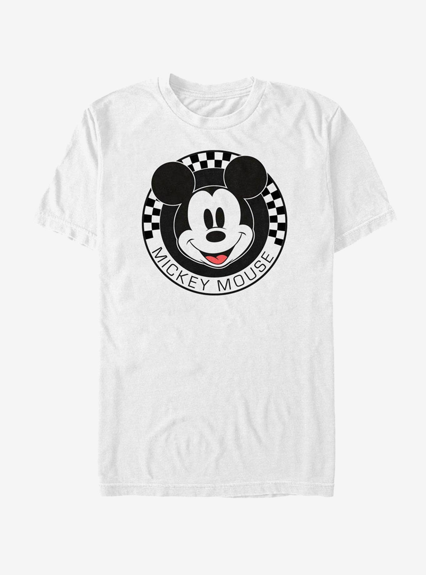 Disney Mickey Mouse Checkered T-Shirt, WHITE, hi-res