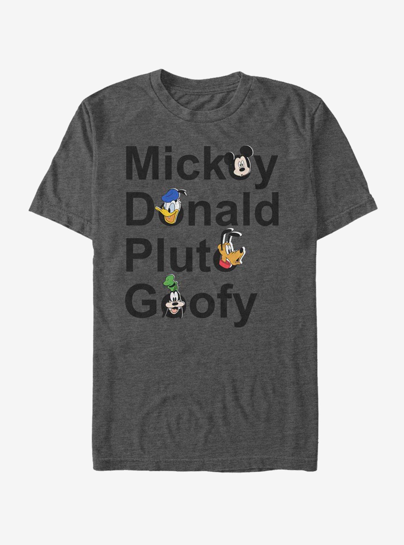 Disney Mickey Mouse & Friends Stacked Names T-Shirt
