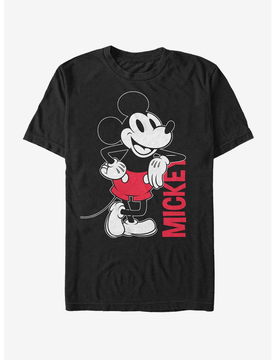 Disney Mickey Mouse Mickey Leaning T-Shirt, BLACK, hi-res