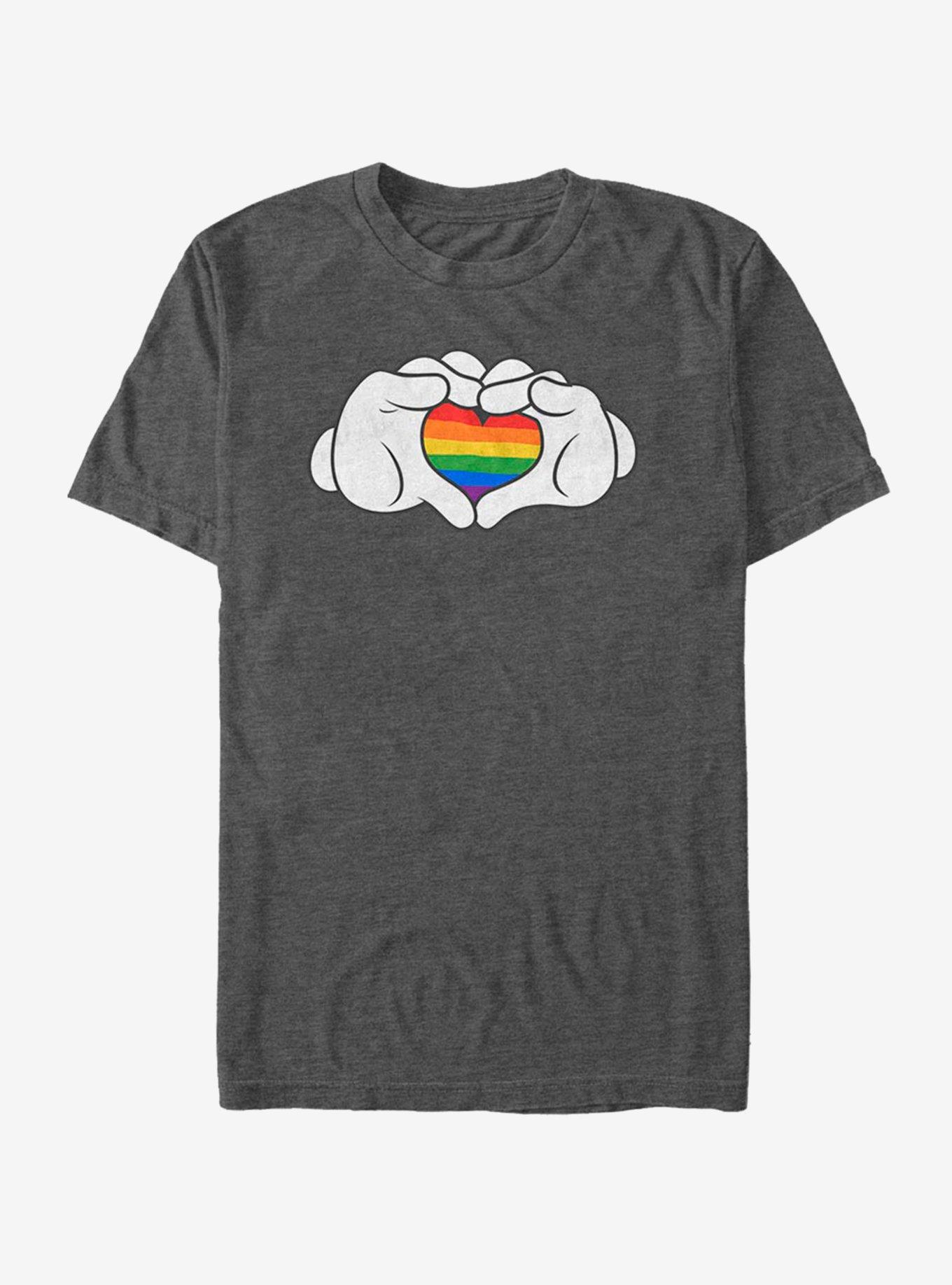 Disney Mickey Mouse Rainbow Love T-Shirt, CHAR HTR, hi-res