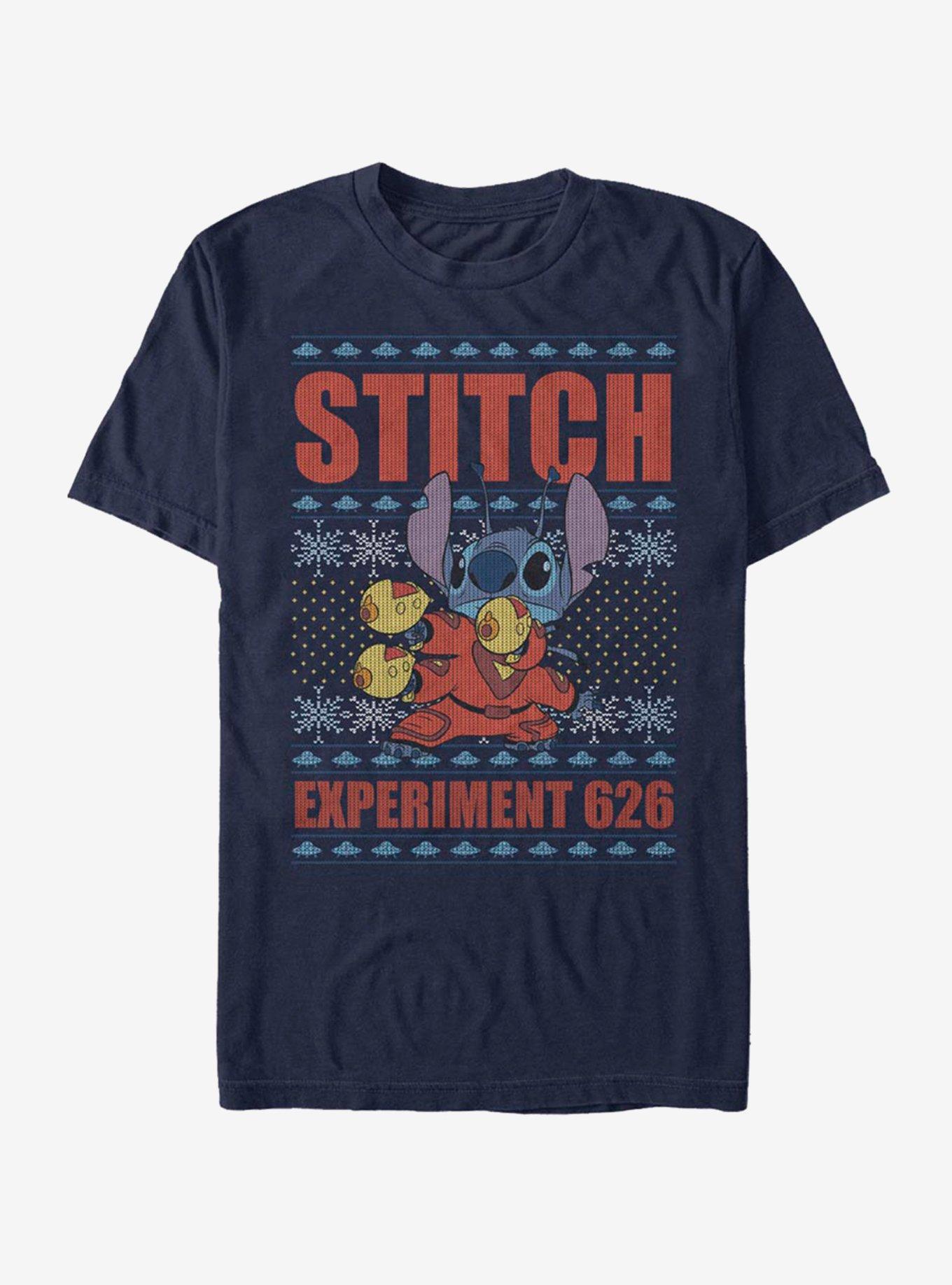 Disney Lilo & Stitch Holiday Stitch Experiment 626 T-Shirt, NAVY, hi-res