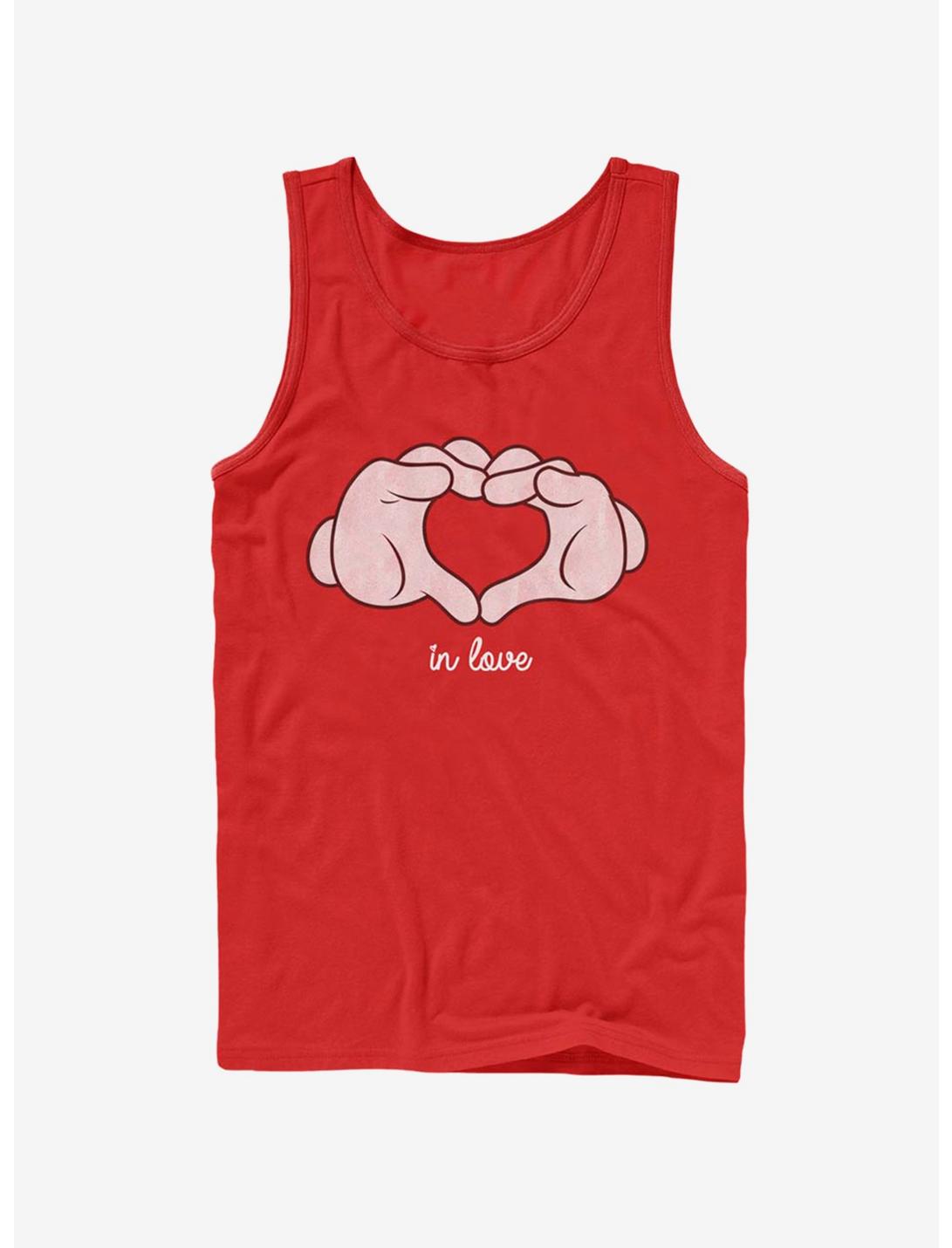 Disney Mickey Mouse Glove Heart Tank, RED, hi-res