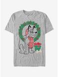 Disney Pluto Holiday Christmas Wreath Pluto T-Shirt, ATH HTR, hi-res