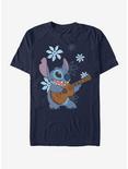 Disney Lilo & Stitch Stitch Flowers T-Shirt, NAVY, hi-res