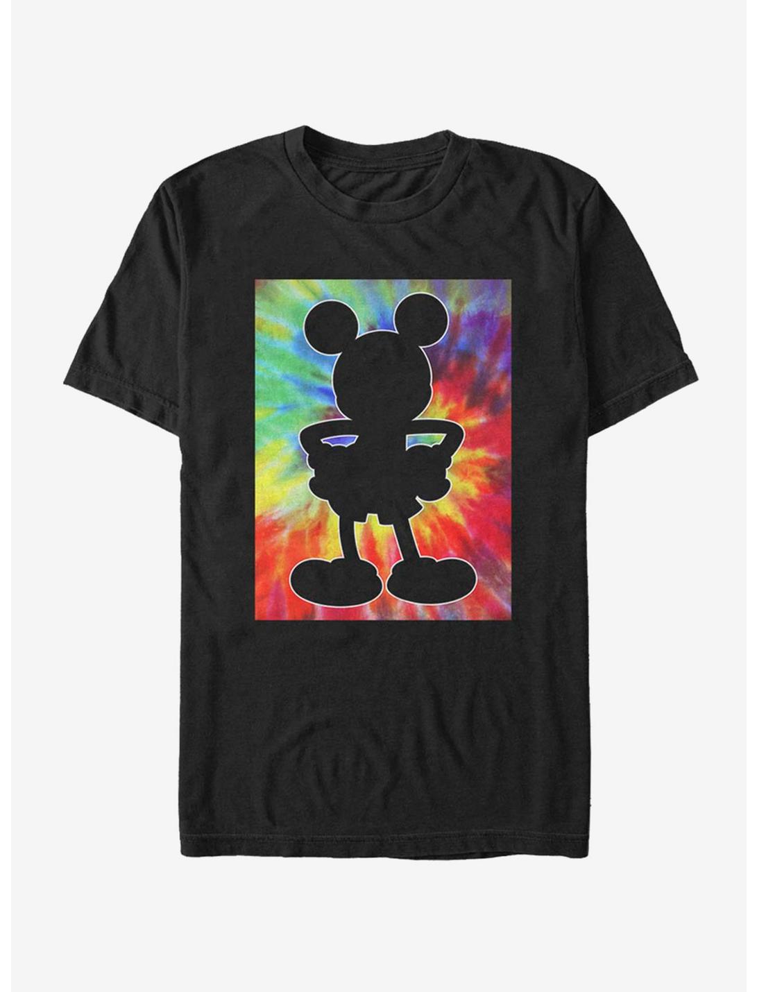 Disney Mickey Mouse Tie-Dye Background Mickey T-Shirt, BLACK, hi-res