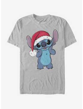 Disney Lilo & Stitch Holiday Stitch Wearing Santa Hat T-Shirt, , hi-res