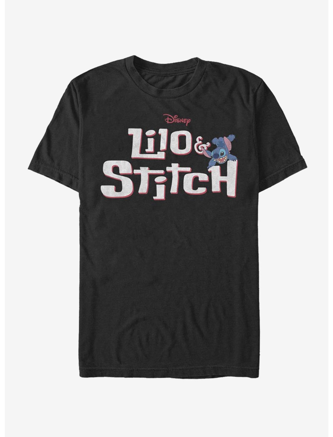 Disney Lilo & Stitch Stitch With Logo T-Shirt, BLACK, hi-res