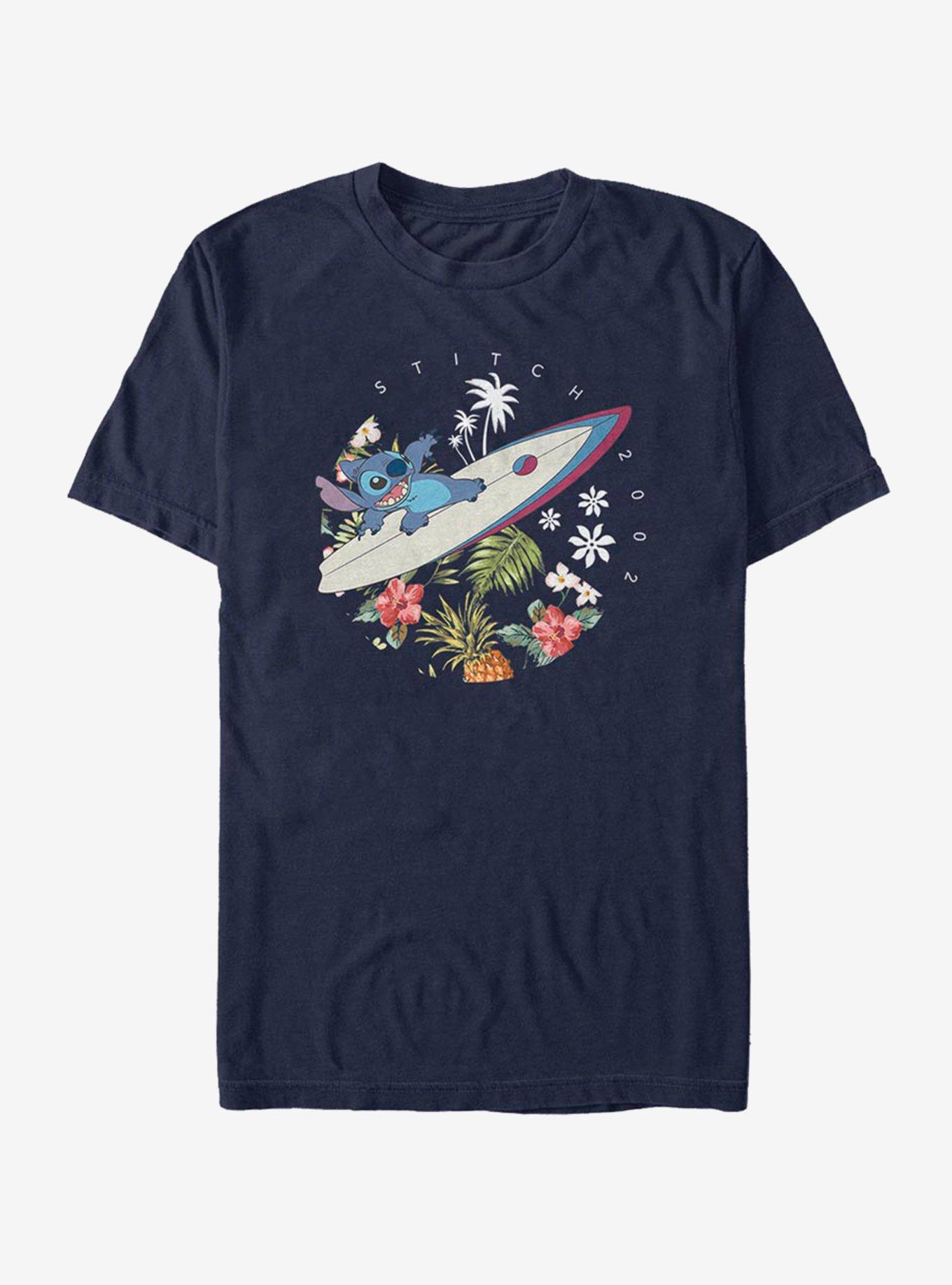 Disney Lilo & Stitch Surfer Dude T-Shirt, NAVY, hi-res