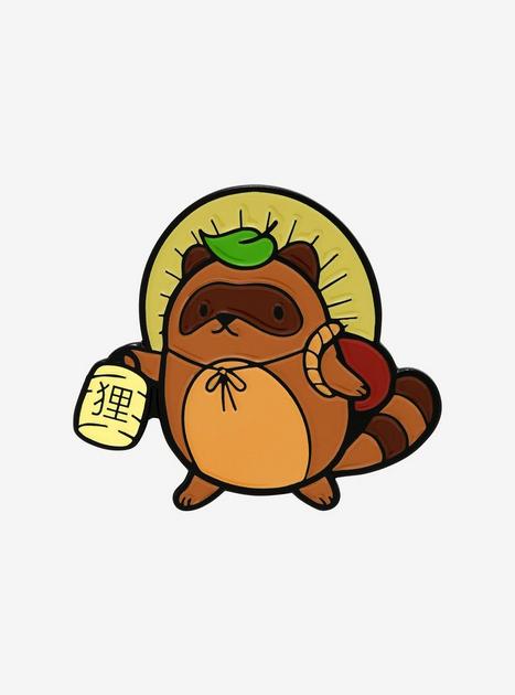 Ｋ－ｔａｎｕｋｉ Yokai Tanuki Stand Enamel Pin | Hot Topic