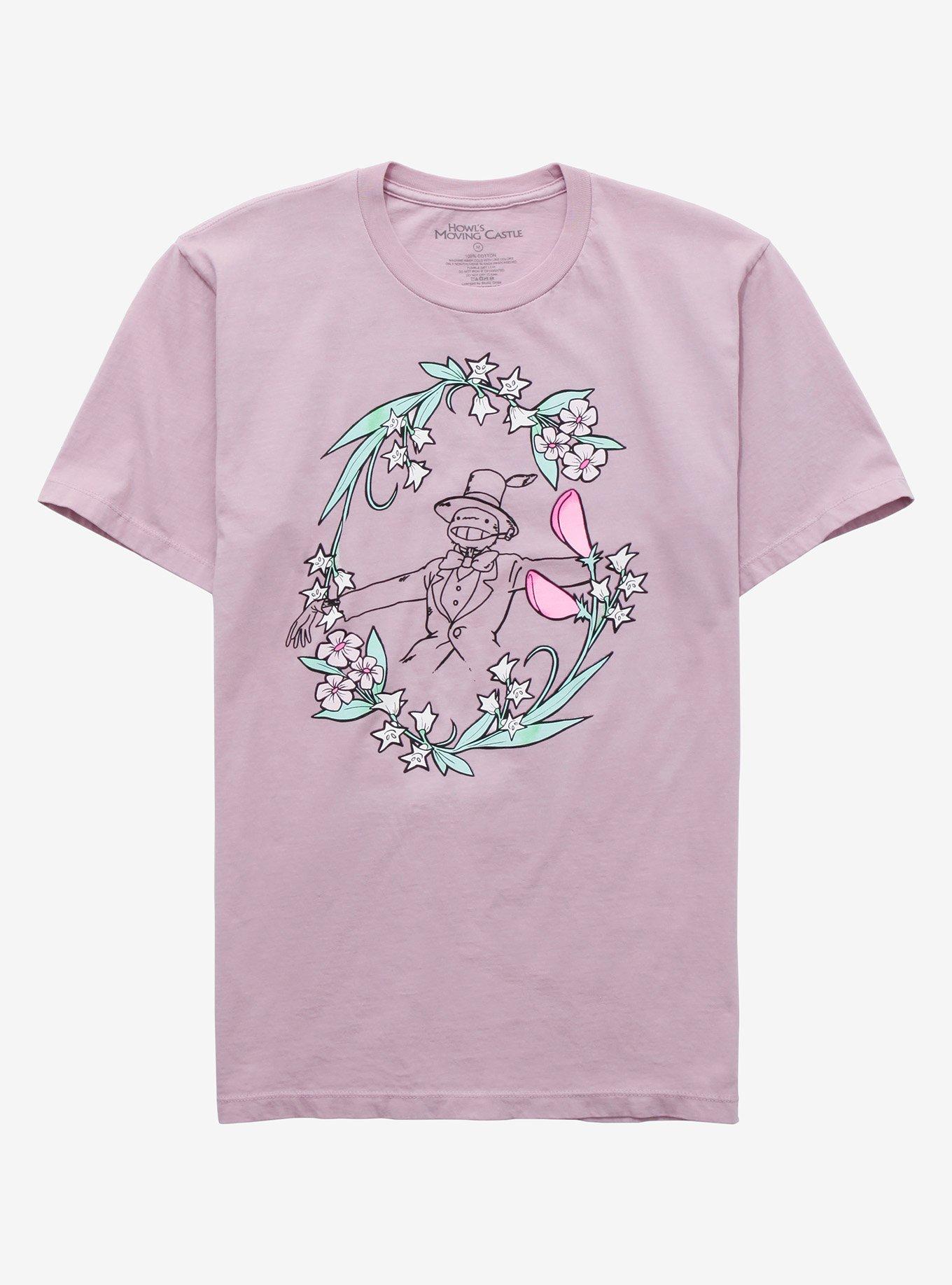 Studio Ghibli Howl's Moving Castle Turnip-Head Floral Women's T-Shirt - BoxLunch Exclusive, BLUE, hi-res