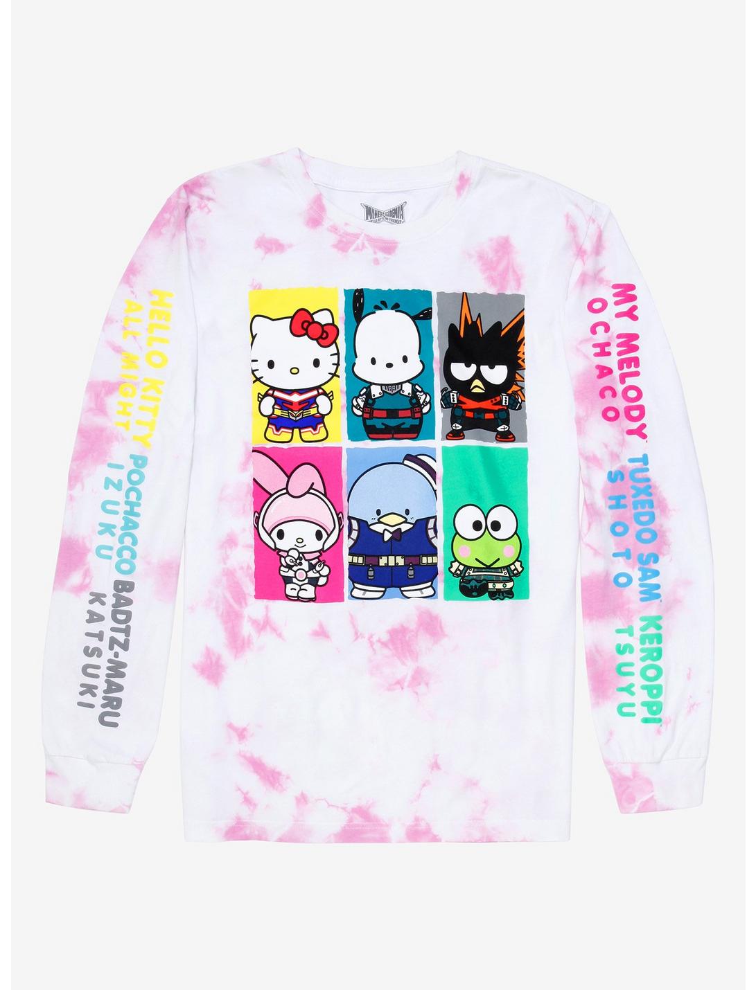 My Hero Academia x Hello Kitty and Friends Tie-Dye Long Sleeve T-Shirt - BoxLunch Exclusive, PINK, hi-res