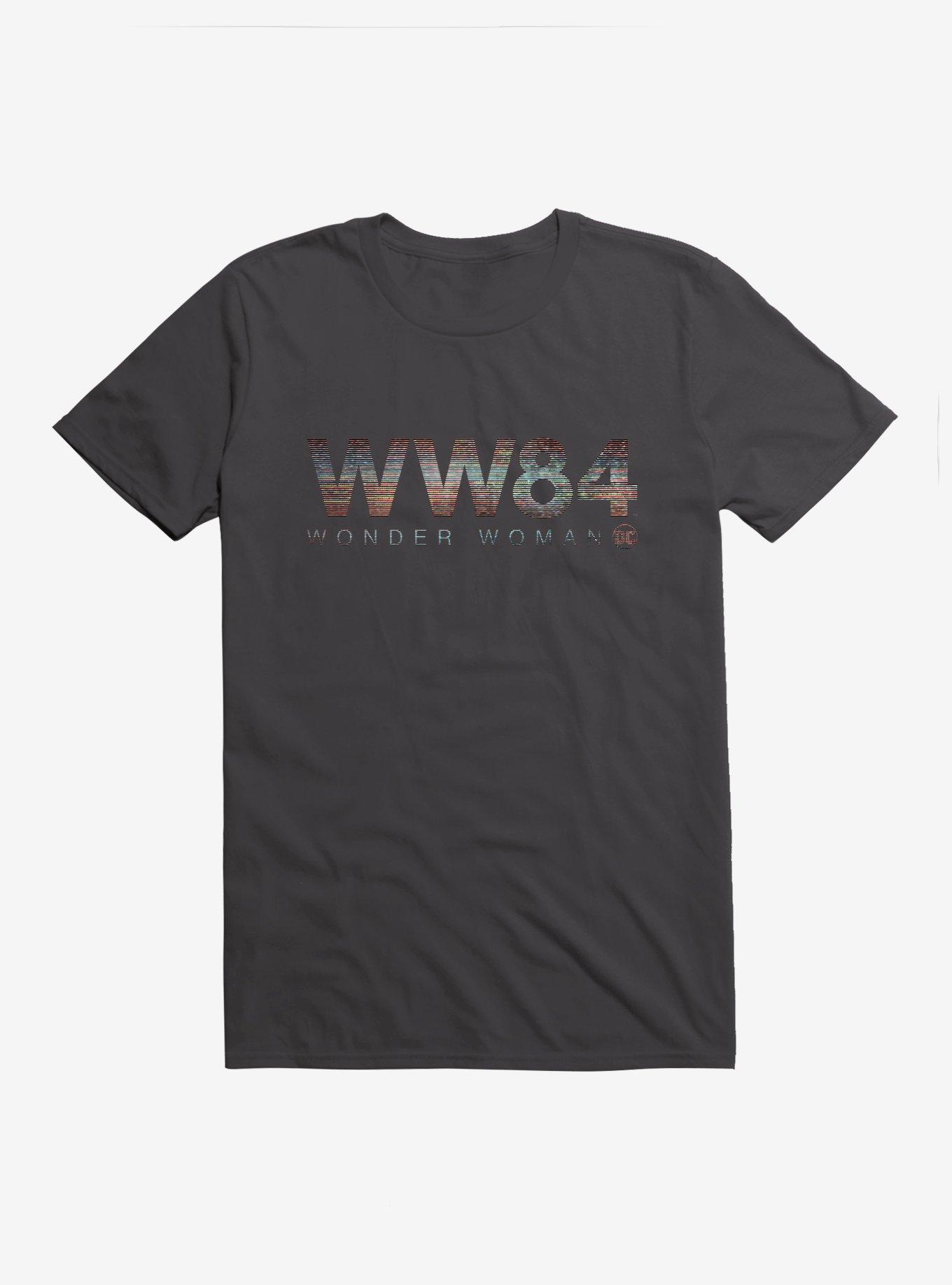 DC Comics Wonder Woman 1984 Bold Striped Logo T-Shirt, DARK GREY, hi-res