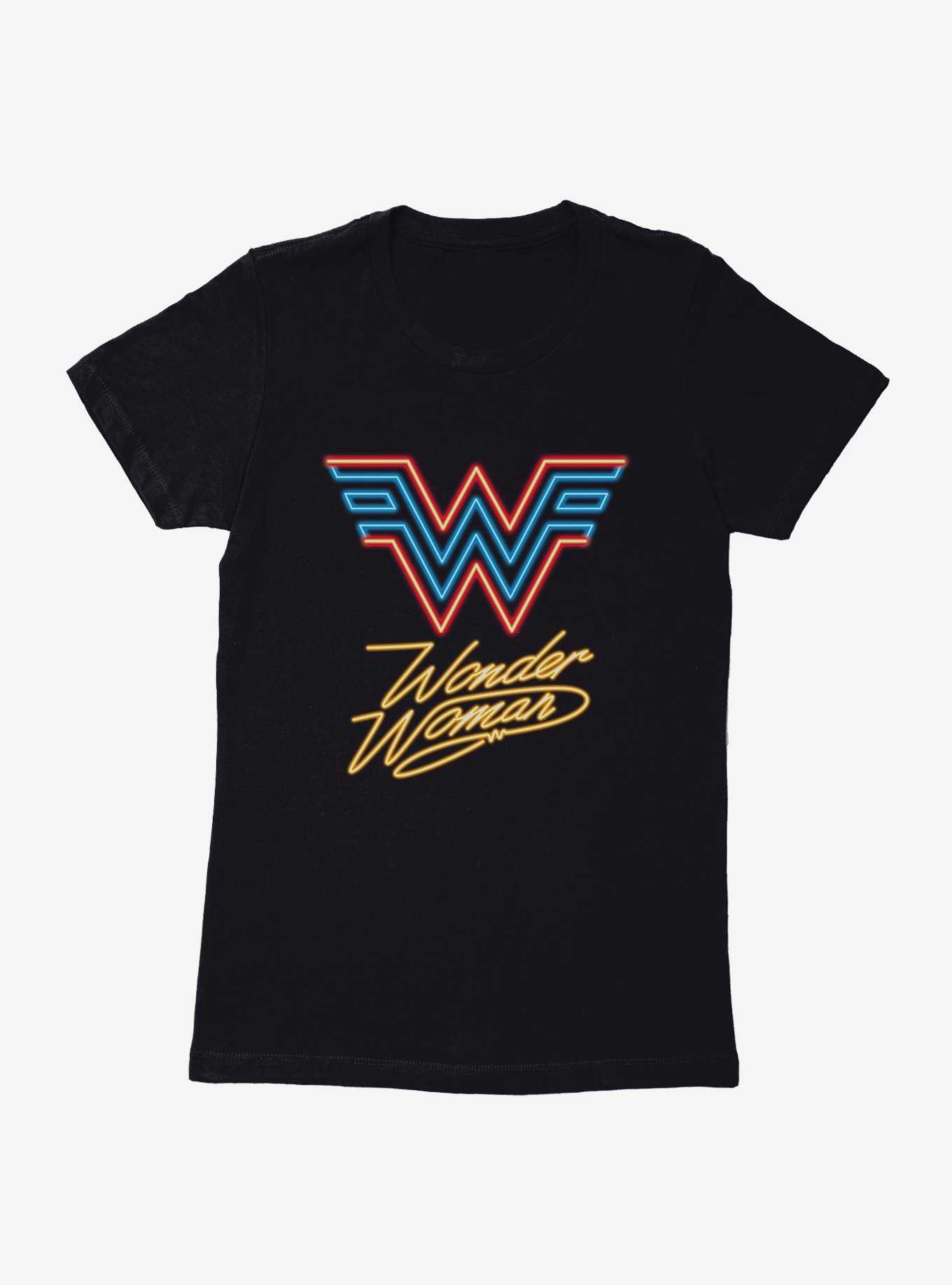 DC Comics Wonder Woman 1984 Neon Lights Logo Womens T-Shirt, , hi-res