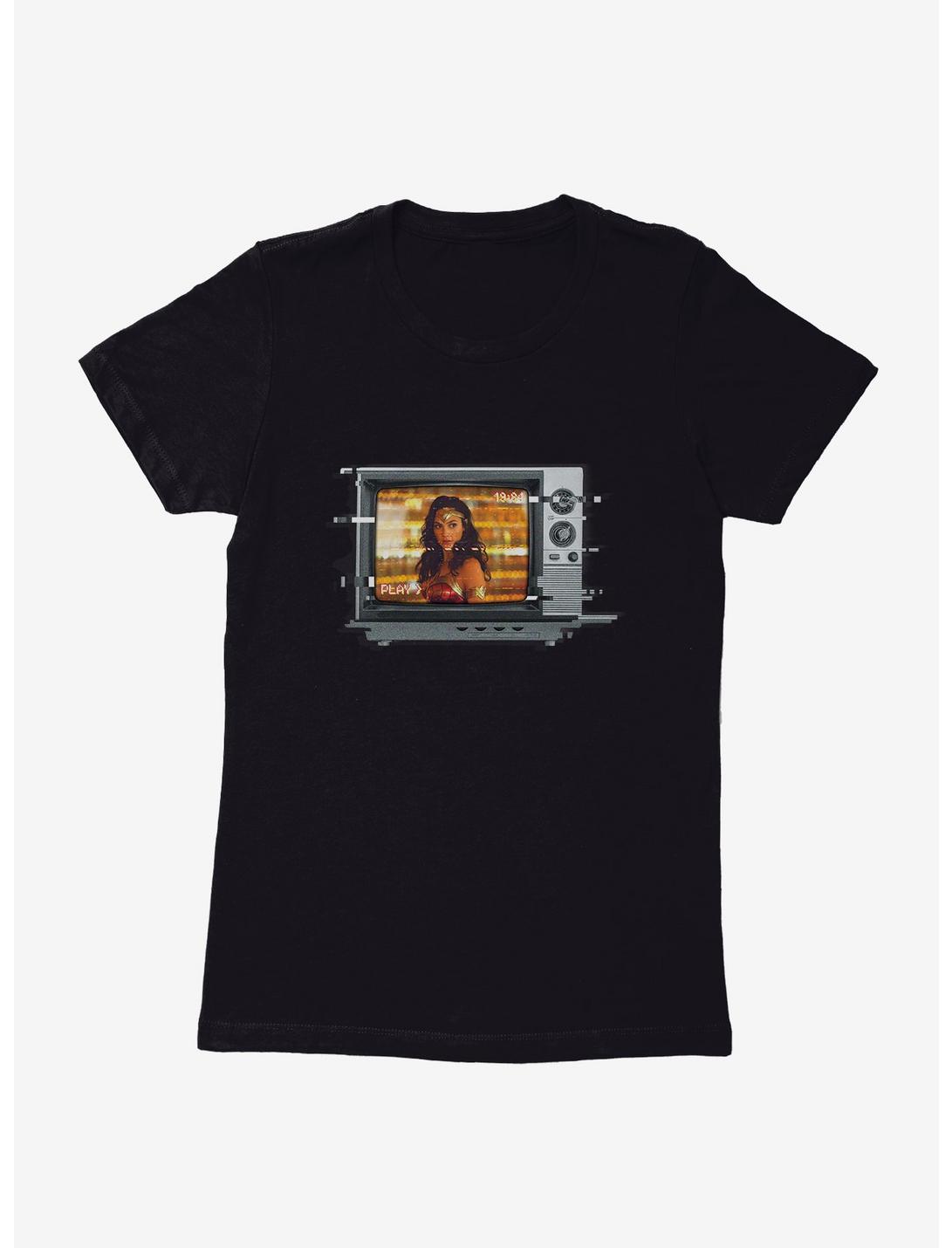 DC Comics Wonder Woman 1984 Static TV Womens T-Shirt, BLACK, hi-res