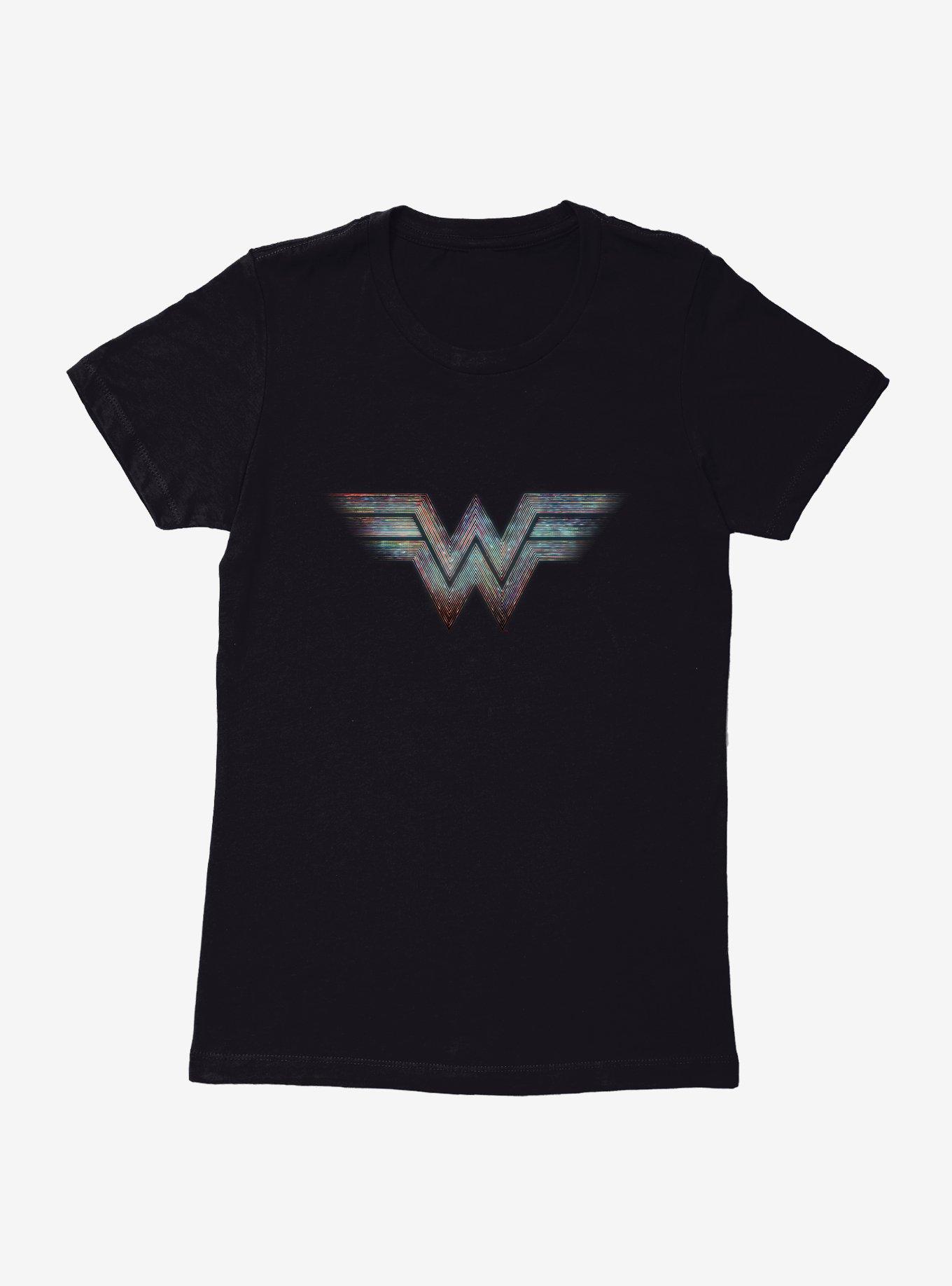 DC Comics Wonder Woman 1984 Multicolored Logo Womens T-Shirt, , hi-res