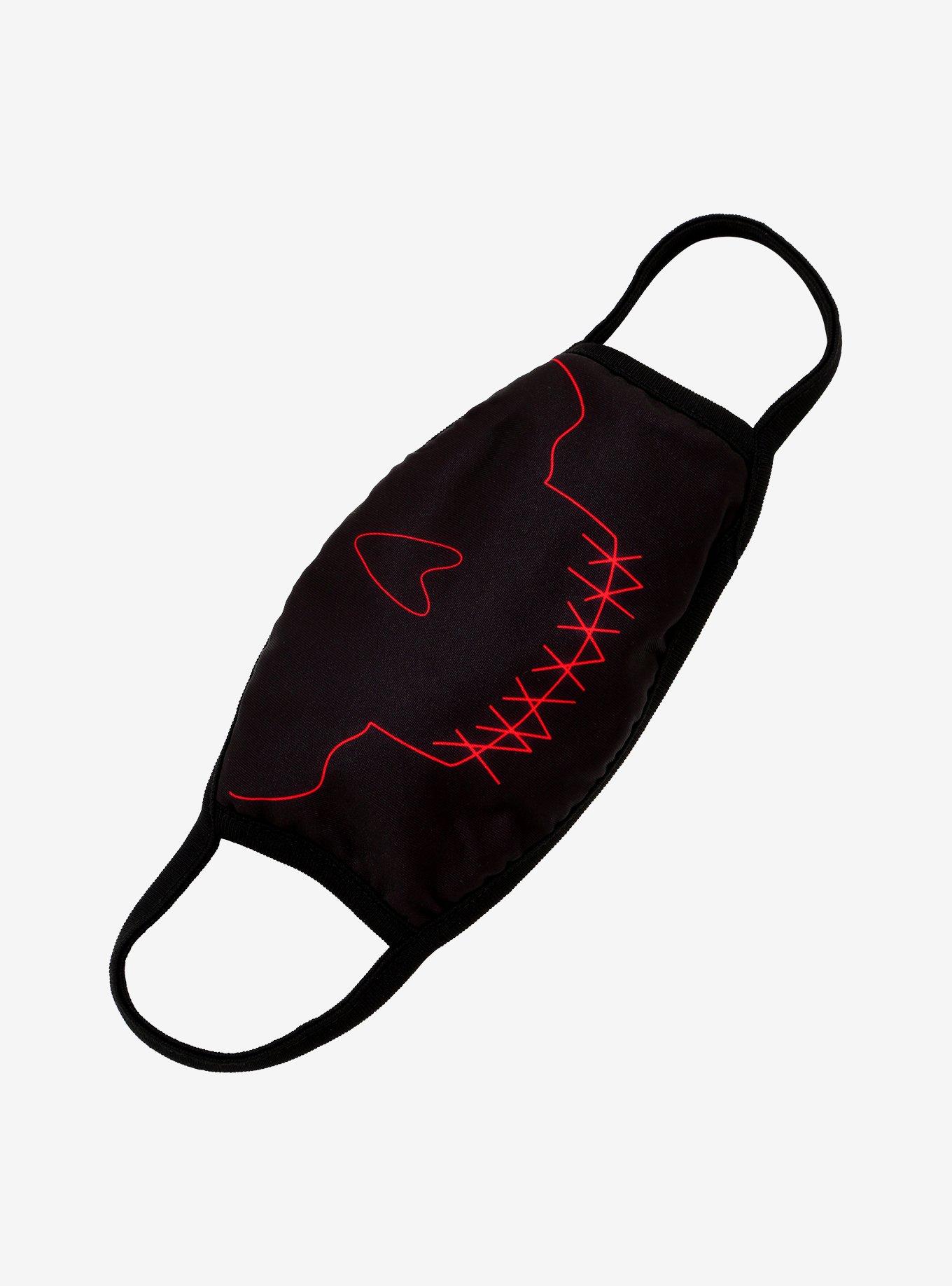 Red Skull Fashion Face Mask, , hi-res