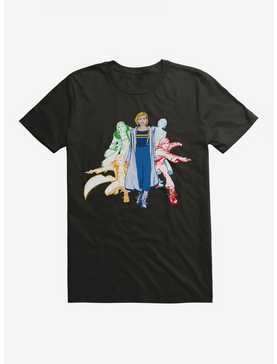 Doctor Who Thirteenth Doctor Jump Into Action Sketches T-Shirt, , hi-res
