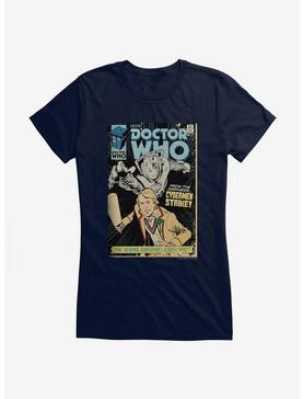 Doctor Who Fifth Doctor Cybermen Comic Girls T-Shirt, NAVY, hi-res