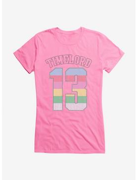 Doctor Who Thirteenth Doctor Time Lord 13 Rainbow Girls T-Shirt, CHARITY PINK, hi-res