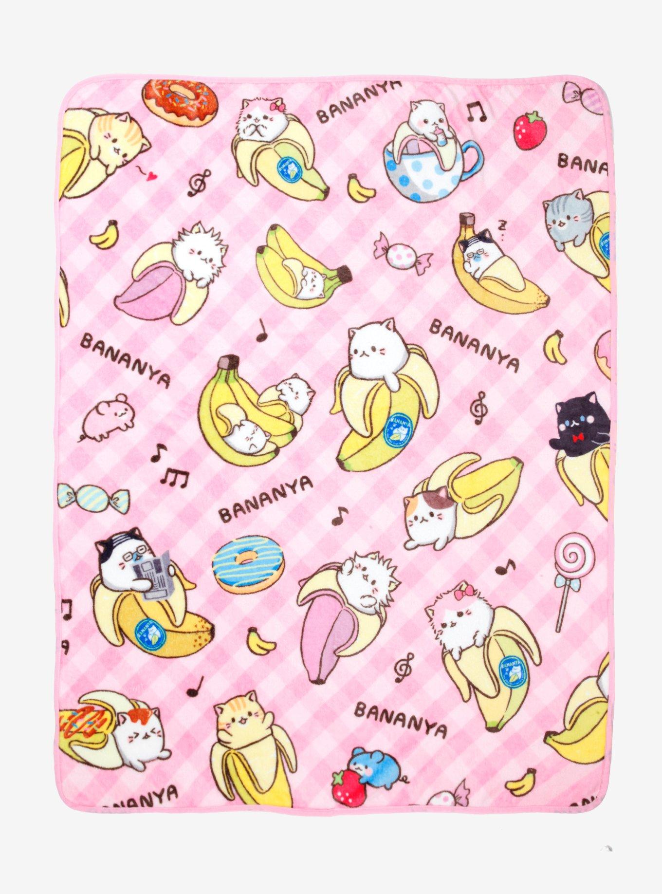 Bananya Character Throw Blanket, , hi-res