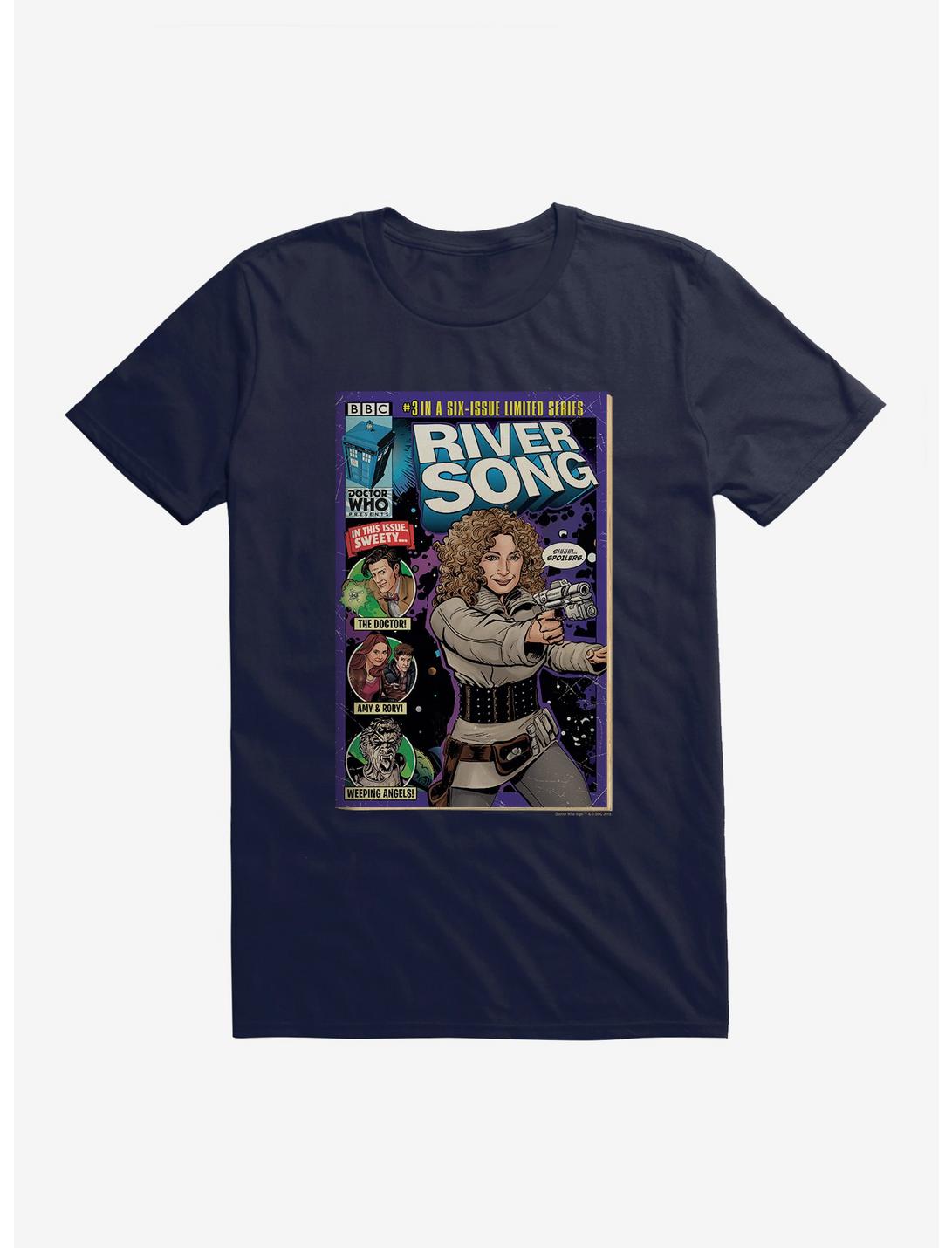 Doctor Who River Song Comic T-Shirt, NAVY, hi-res