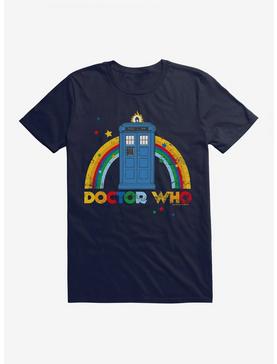 Doctor Who Thirteenth Doctor TARDIS Distressed Rainbow T-Shirt, , hi-res