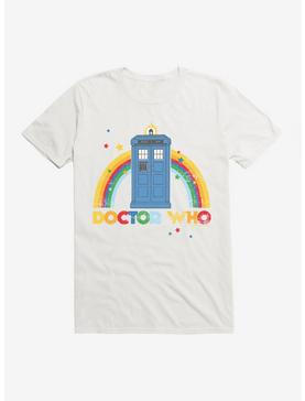 Doctor Who Thirteenth Doctor TARDIS Distressed Rainbow T-Shirt, WHITE, hi-res