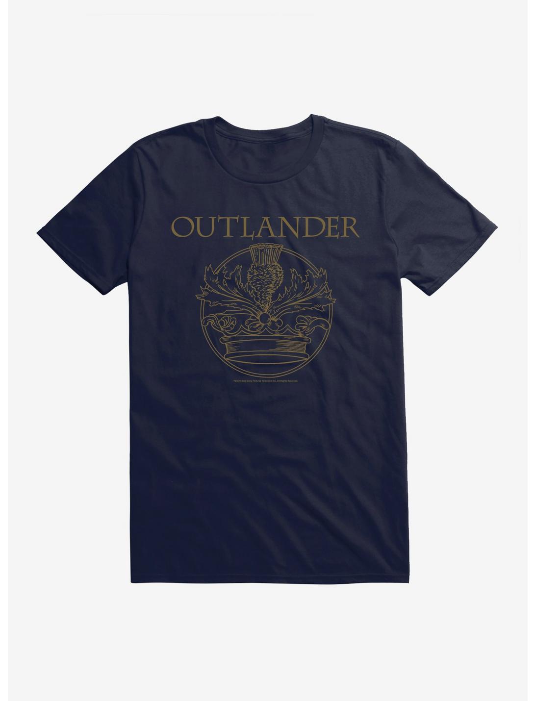 Outlander Crown Crest T-shirt, NAVY, hi-res