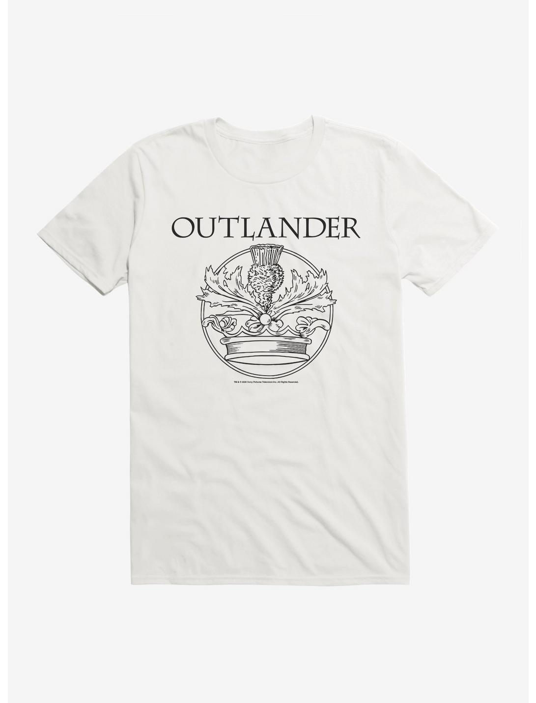 Outlander Crown Crest T-shirt, WHITE, hi-res