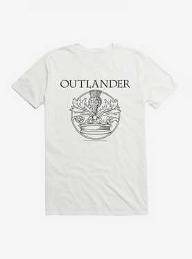 Outlander Crown Crest T-shirt, WHITE, hi-res