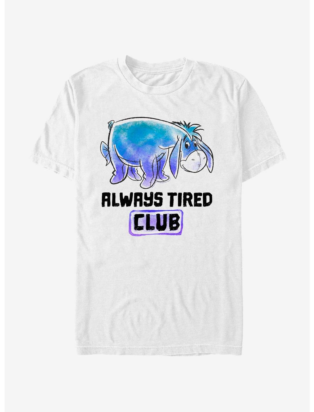 Disney Winnie The Pooh Eeyore Tired Club T-Shirt, WHITE, hi-res