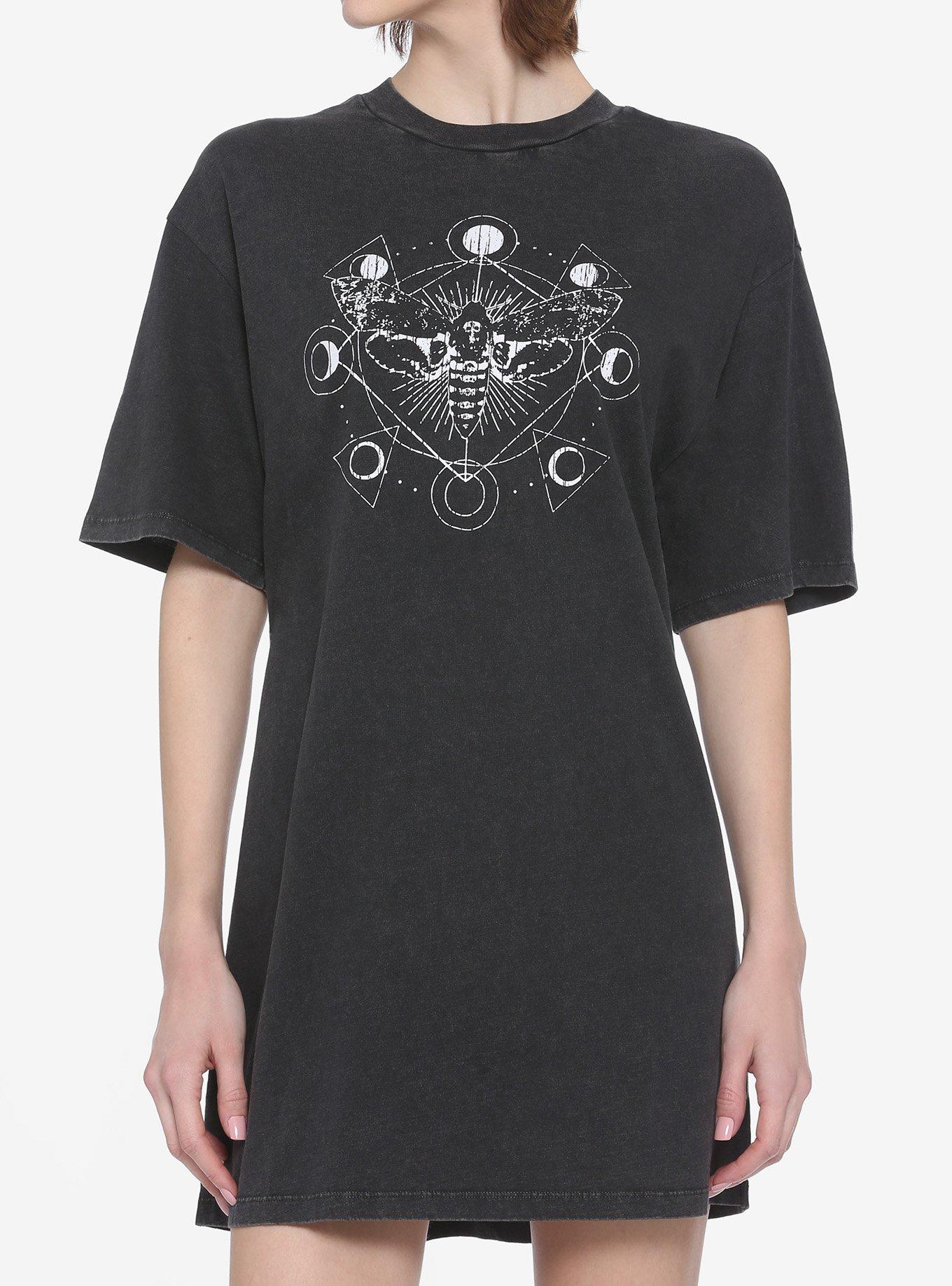 Moon Moth Mineral Wash T-Shirt Dress, TIE DYE, hi-res