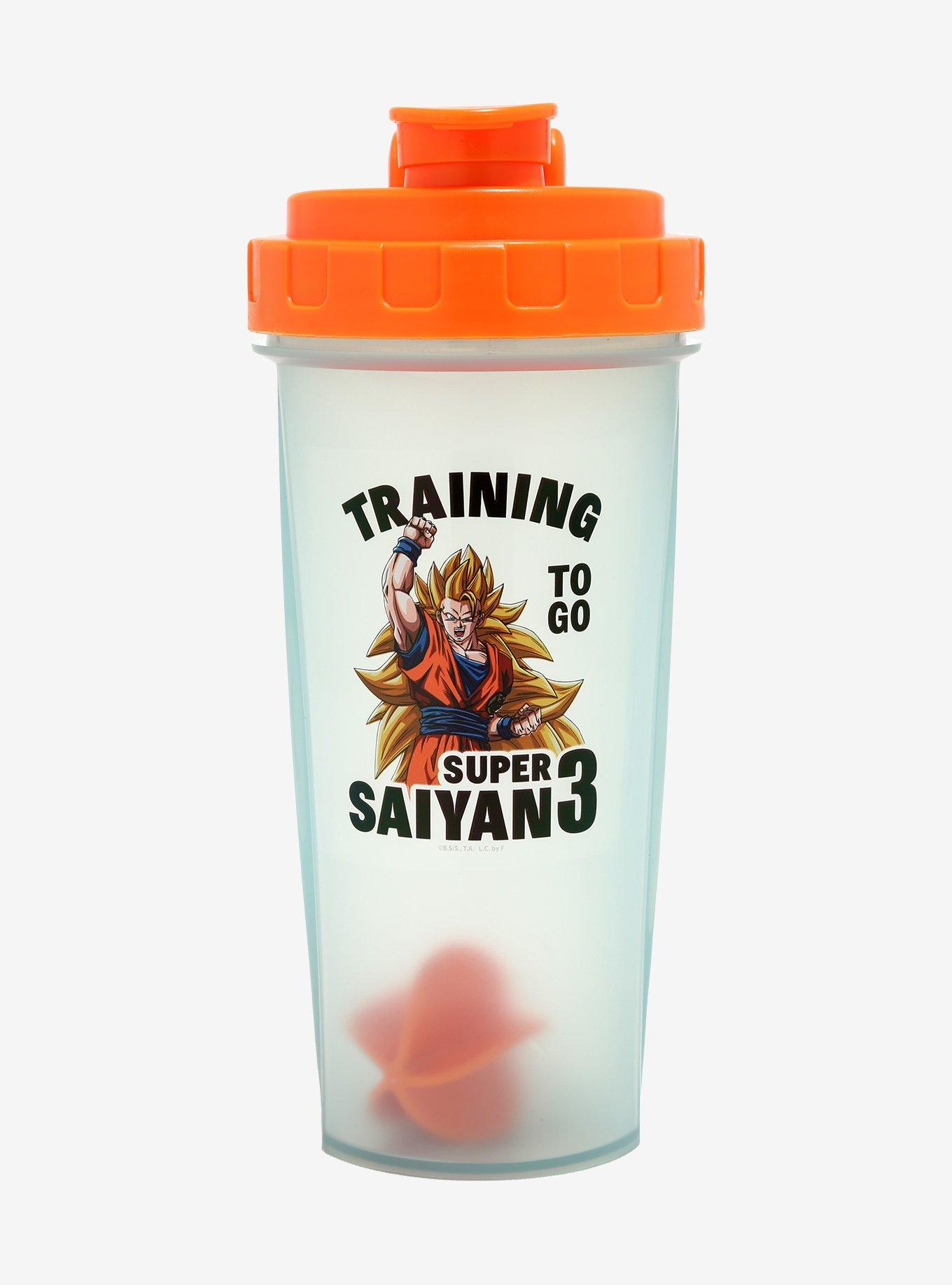 Official Licensed Dragon Ball Z Goku Orange Shaker Bottle for Sports,  Workout, Smoothies, Protein Shakes 