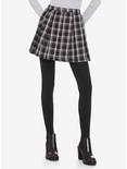 O-Ring Chain Plaid Pleated Skirt, PLAID - GREY, hi-res