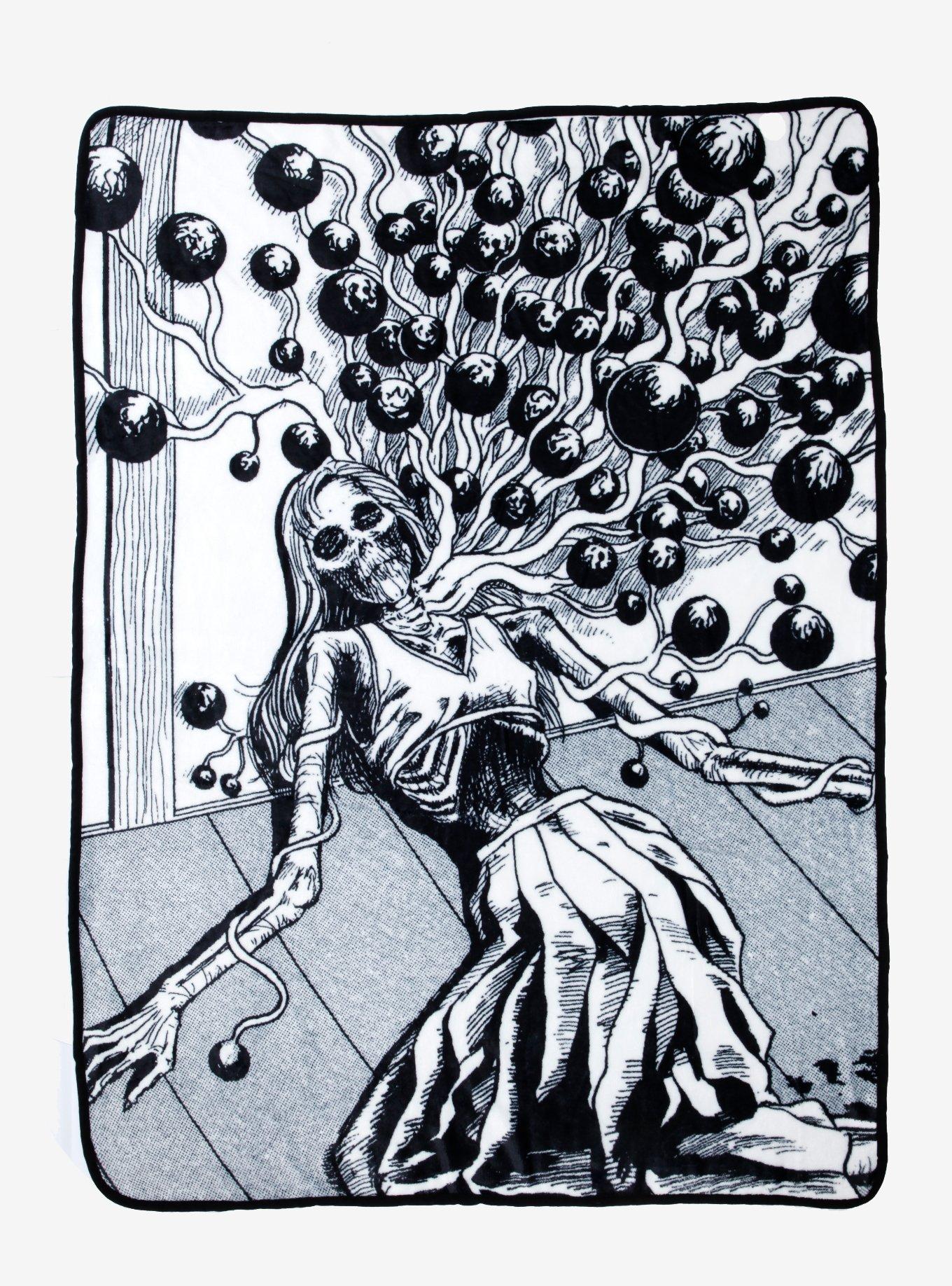 Junji Ito Collection Blood-Bubble Bushes Throw Blanket, , hi-res