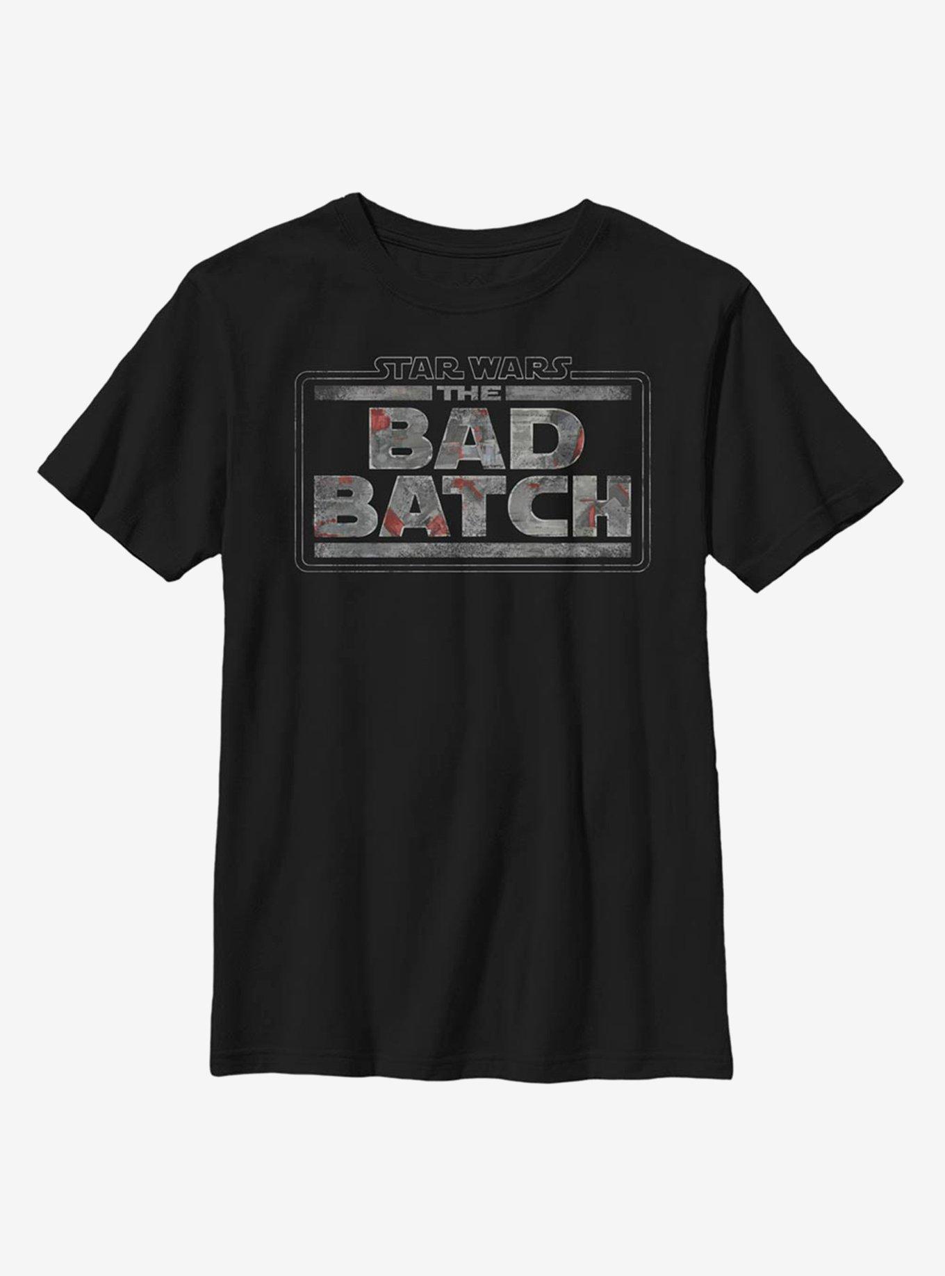 Star Wars The Bad Batch Logo Youth T-Shirt, BLACK, hi-res