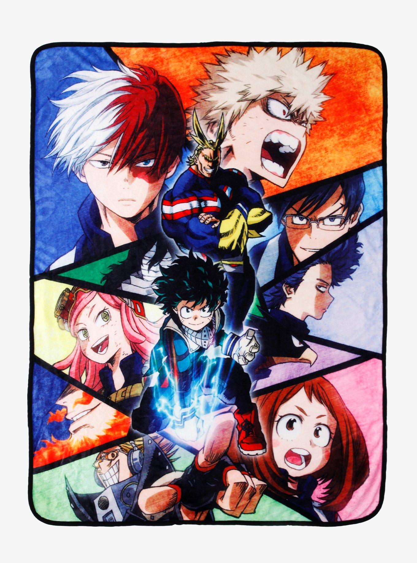 My Hero Academia Character Panel Throw Blanket Hot Topic