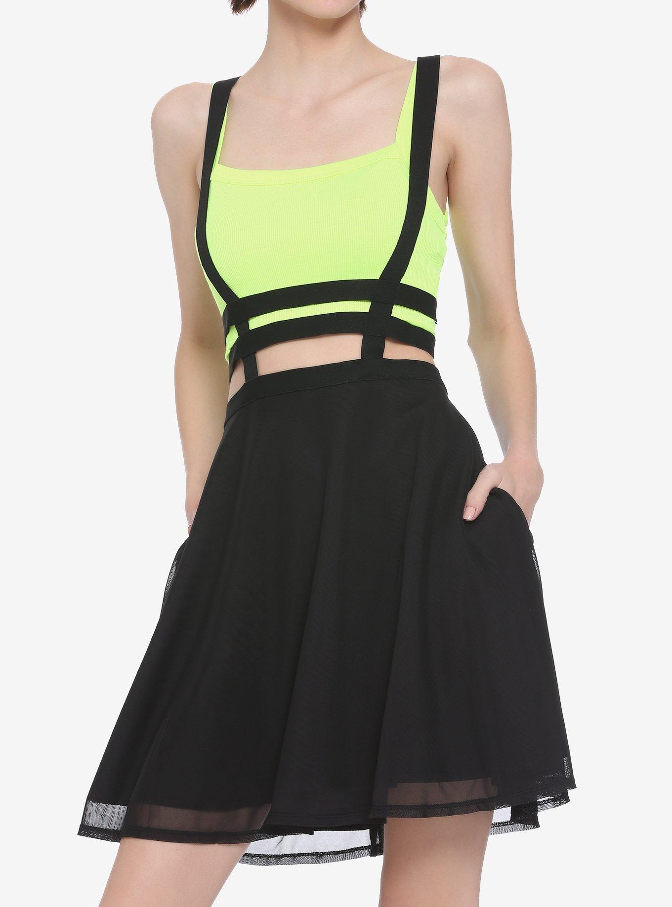 Black Cage & Mesh Suspender Skirt | Hot Topic