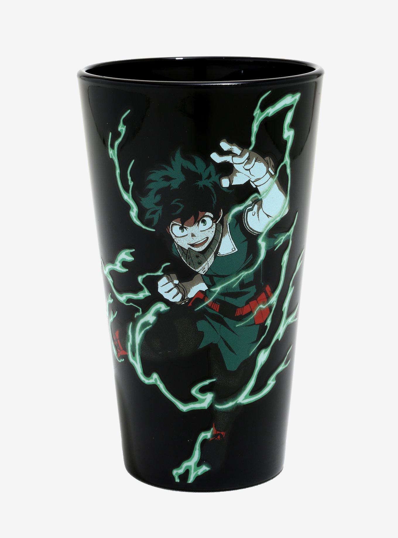 My Hero Academia Deku Glow-In-The-Dark Pint Glass, , hi-res