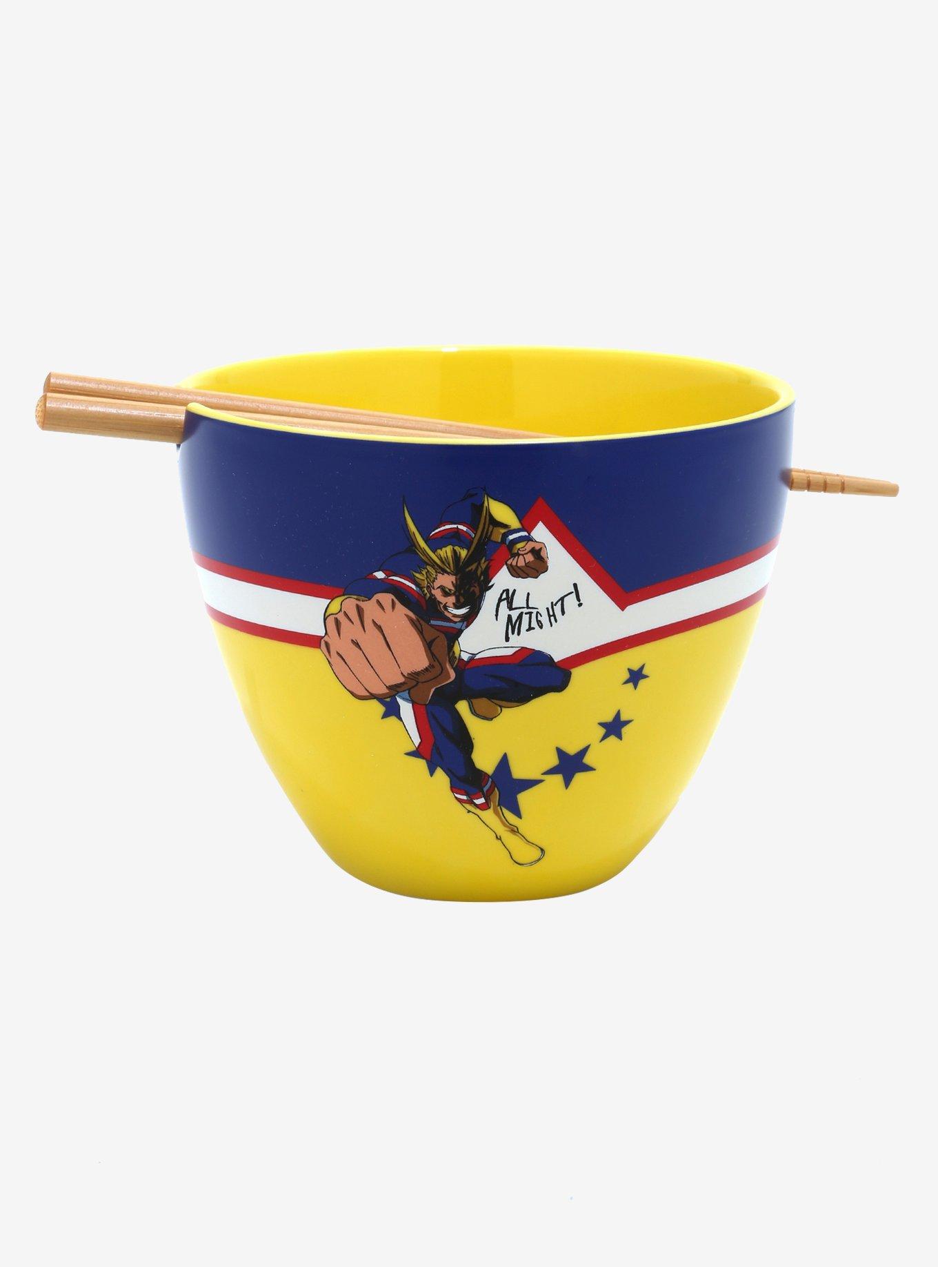 My Hero Academia All Might Ramen Bowl With Chopsticks