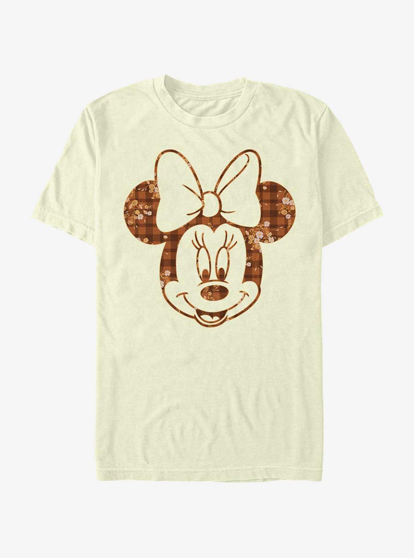 Disney Mickey Mouse Fall Floral Plaid Minnie T-Shirt, , hi-res