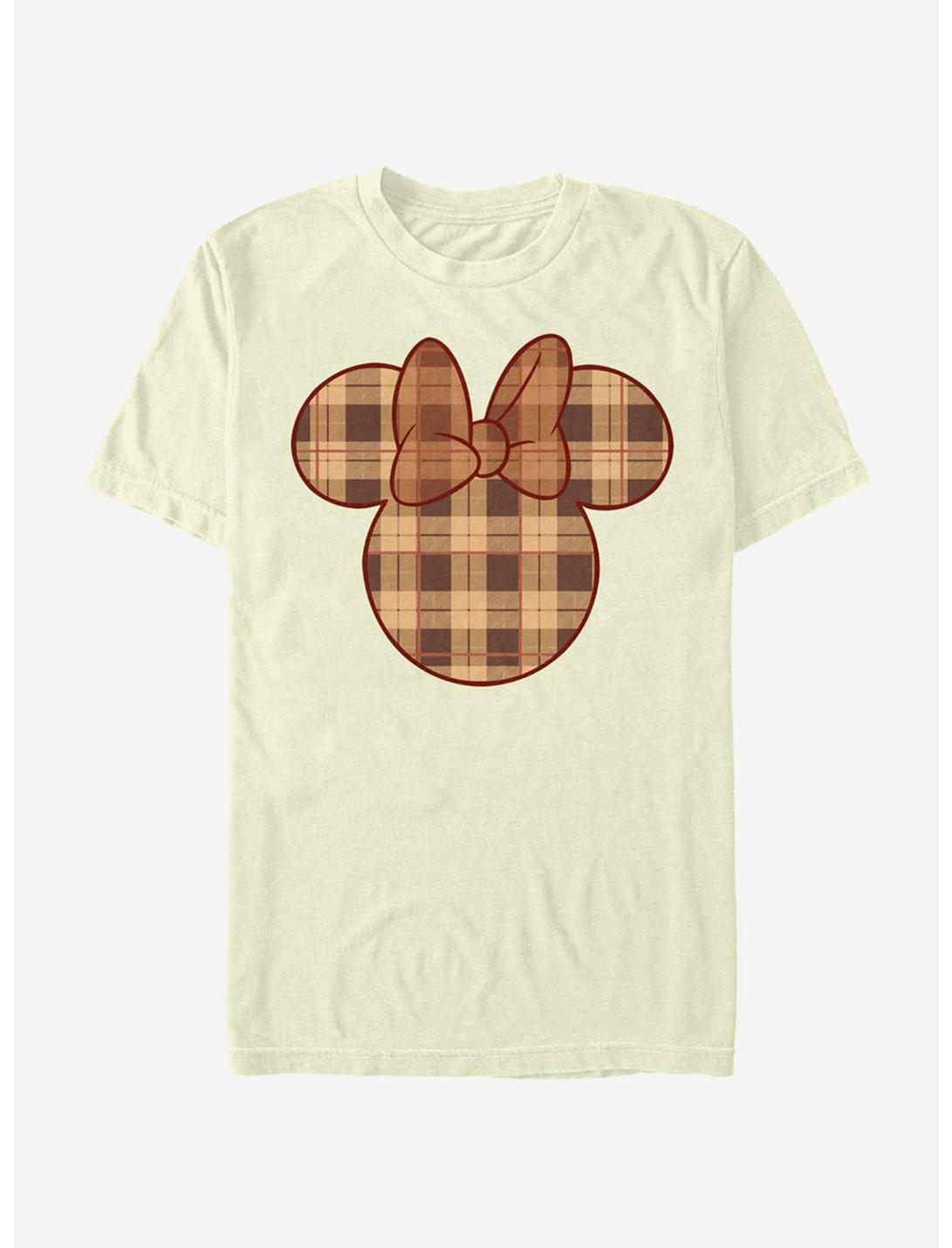 Disney Mickey Mouse Fall Plaid Minnie T-Shirt, NATURAL, hi-res