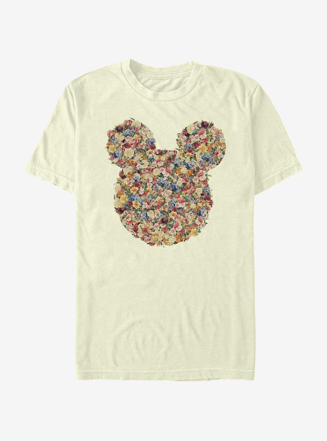Disney Mickey Mouse Floral Mickey Head T-Shirt
