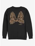 Disney Mickey Mouse Animal Print Bow Sweatshirt, BLACK, hi-res