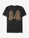 Disney Mickey Mouse Animal Print Bow T-Shirt, BLACK, hi-res