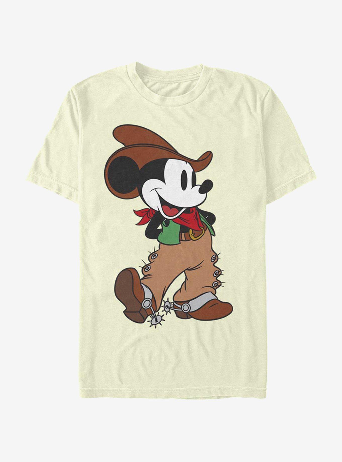 Disney Mickey Mouse Cowboy Mickey T-Shirt, NATURAL, hi-res