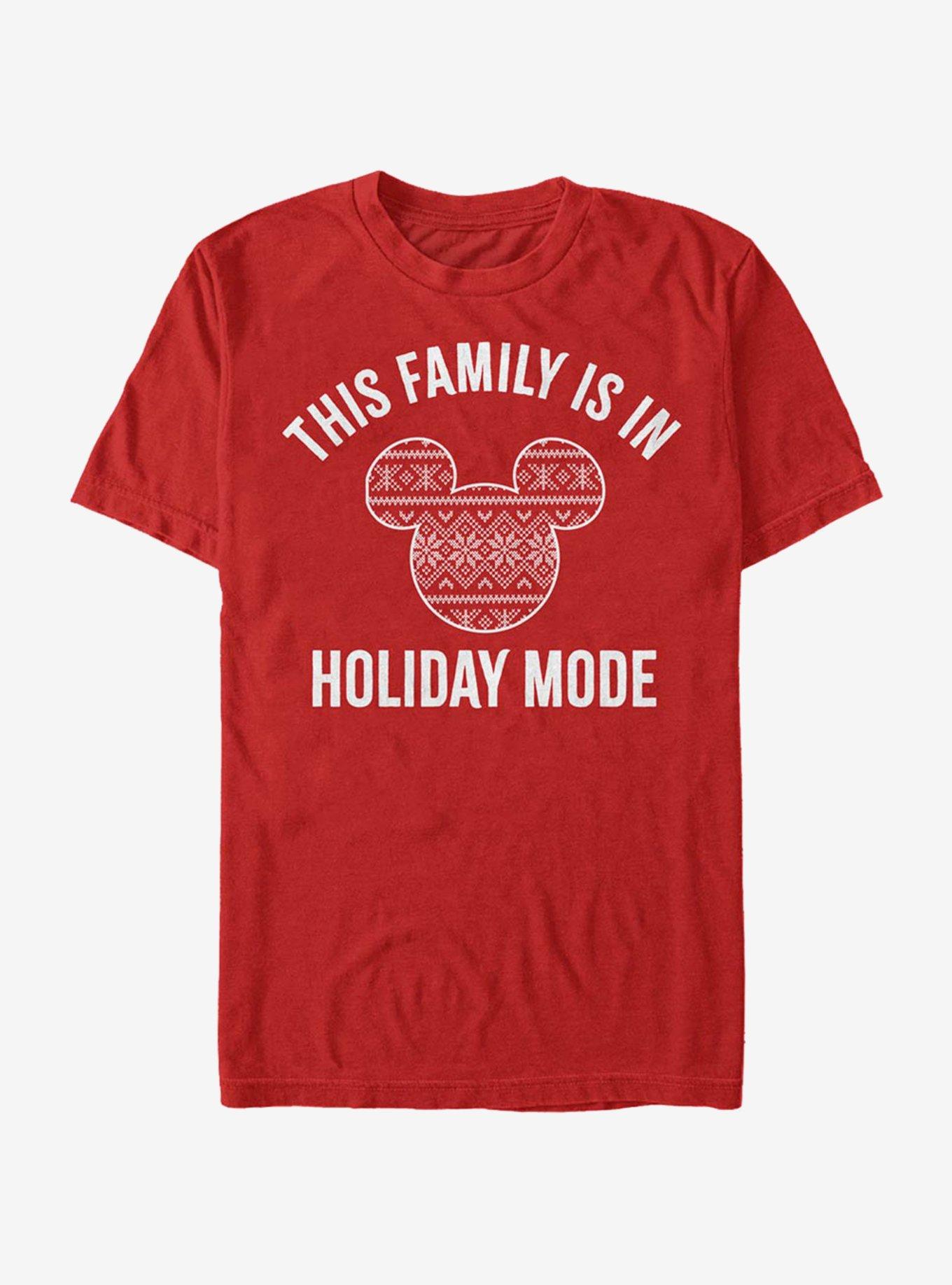 Disney Mickey Mouse Family Holiday Mode T-Shirt, , hi-res